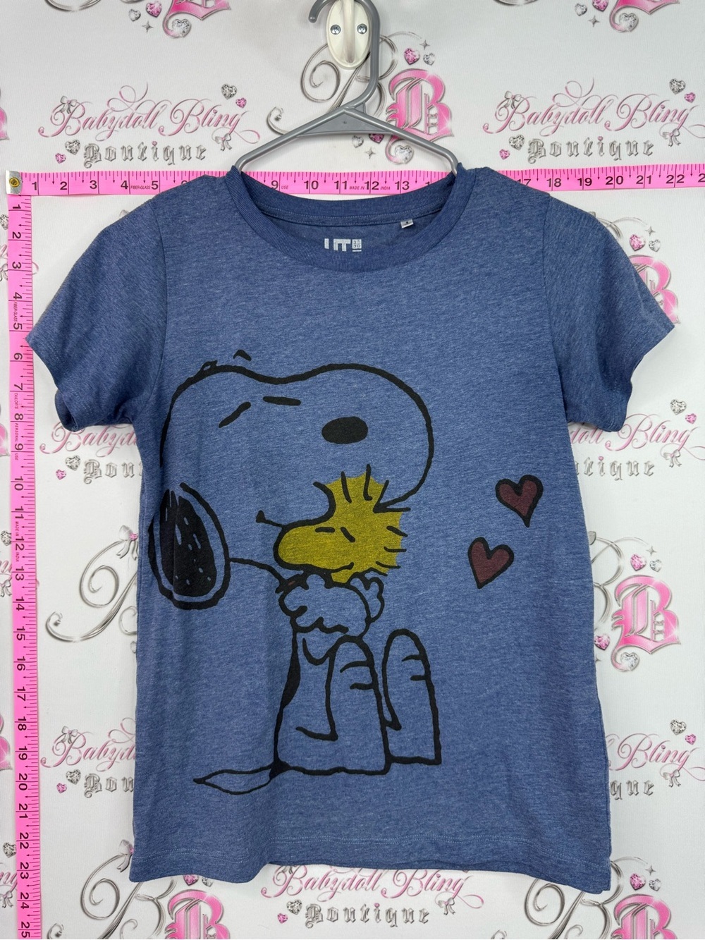Peanuts Blue T-Shirt with Snoopy & Woodstock Print
